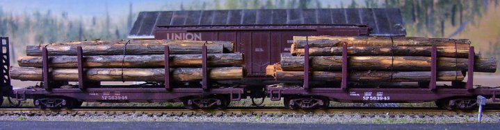 Type #3 N Scale Custom realistic real wood log loads for Micro Trains Log Car 