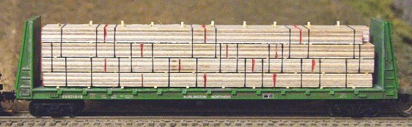 N Scale Centerbeam  Lumber Load  " Abitibi " 2 pcs 